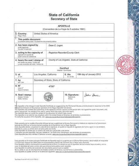 Notary Public & Apostille :: California Secretary of State.